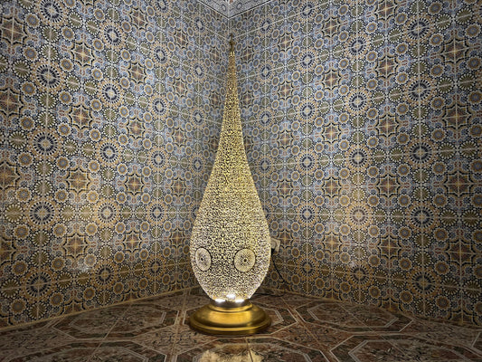 Handmade Brass Moroccan Floor Lamp: Art of Hand